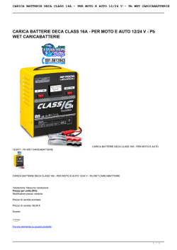 CARICA BATTERIE DECA CLASS 16A - PER MOTO