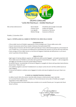 Interpellanza Parco Cascine Phoenix