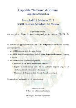 locandina giornata malato