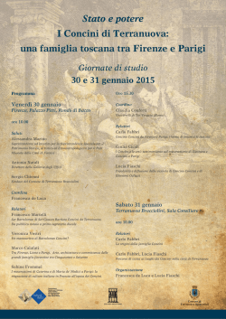 Stato e potere I Concini di Terranuova: una famiglia toscana tra