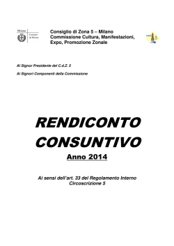 COMMISSIONE CULTURA RELAZIONE 2014