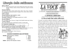 Bollettino settimanale della Parrocchia di Saccolongo