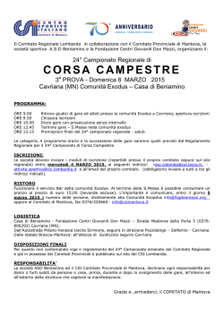 8 febbraio Cavriana 3^ prova campestre - Atletica