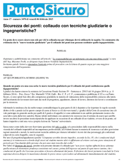 Sicurezza dei ponti: collaudo con tecniche giudiziarie