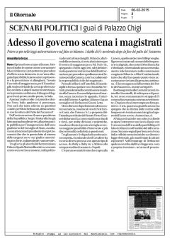 Adesso il governo scatena i magistrati