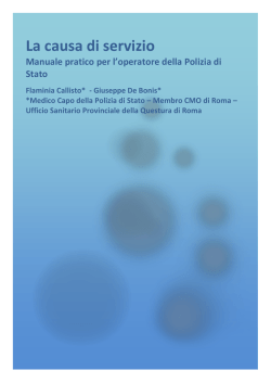 La causa di servizio