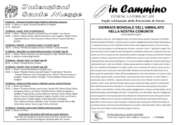 unit&agrave; in Cammino - Parrocchia di Turate