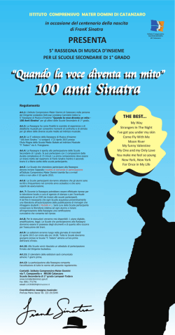 5&deg; RASSEGNA DI MUSICA D`INSIEME PER LE SCUOLE
