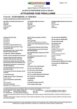 attivazione fase preallarme - Protezione Civile