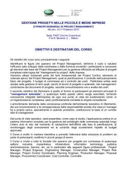 I principi essenziali del Project Management