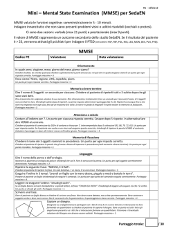 Mini &ndash; Mental State Examination (MMSE) per SedaEN MMSE