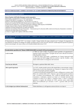mutuo chirografario ad imprese con fondi c.d.p.