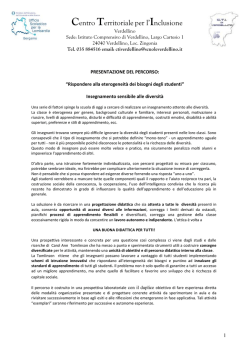 Programma del corso - Istituto Comprensivo di Verdellino