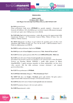 Programma Safer Internet Day &ndash; 10 febbraio 2015
