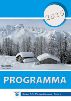 PROGRAMMA - Sito CAI Mariano Comense