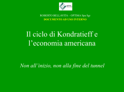 Il ciclo di Kondratieff e l`economia americana