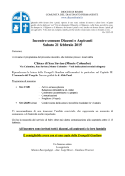 Incontro comune diaconi e aspiranti