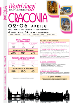 cracovia pasqua &euro; 475,00