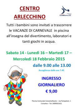 Arlecchino 2015 - Conselve Nuoto