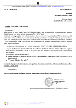 319-Bee robot SS1 - Istituto comprensivo n. 3 Felissent