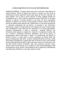 leggi tutto - Benvenuto nel sito dell`ISISS "G. Marconi" di Vairano Scalo