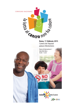 la lotta al cancro non ha colore