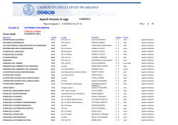 Appelli d`esame di oggi