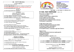 Foglietto Settimanale () - Parrocchia Santa Maria Assunta