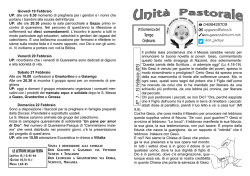 Avvisi parrocchiali settimana dal 2/15/2015 al 2/22/2015