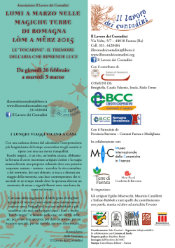 Lumi a marzo neLLe magiche terre di romagna L&ograve;m a m&ecirc;rz 2015