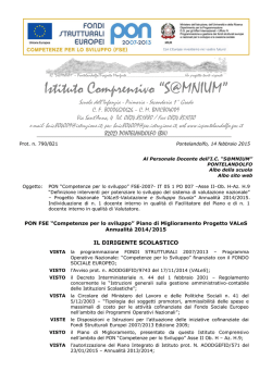 Documento Collegato - Istituto Comprensivo di Fragneto Monforte