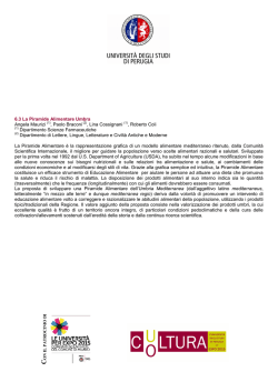6.3 La Piramide Alimentare Umbra Angela Maurizi (1), Paolo