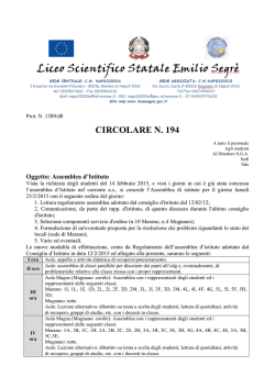Circolare 194 Assemblea Istituto