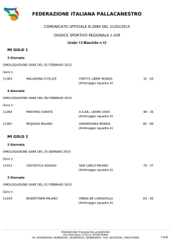 FEDERAZIONE ITALIANA PALLACANESTRO