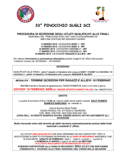 33&deg; PINOCCHIO SUGLI SCI