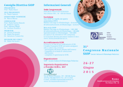 31&deg; Congresso Nazionale - SIOP
