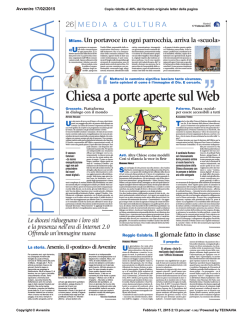 da Avvenire del 17 febbraio 2015, pag. 26