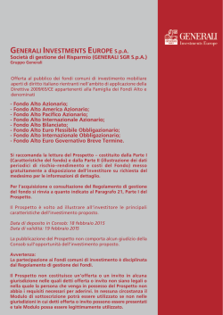 GENERALI INVESTMENTS EUROPE S.p.A.
