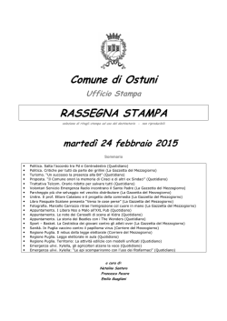 Comune di Ostuni RASSEGNA STAMPA - Host
