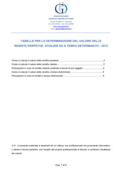 Calcolo rendita 2015 - notaio Platania - Bergamo