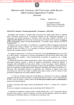 Nota prot. n. 1101 del 06/02/2015 - Ufficio Scolastico Regionale per
