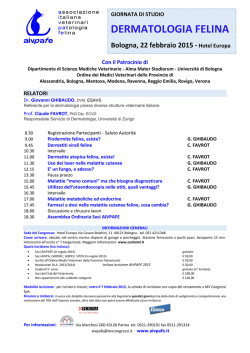 Dermatologia felina &mdash; Programma