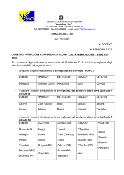 nuovi turni di sorveglianza_sede di via wiel