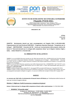 Filadelfo INSOLERA - I.I.S.S. Principe di Napoli