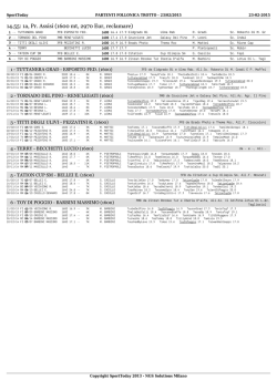 14.55: 1a, Pr. Assisi (1600 mt, 2970 Eur, reclamare)