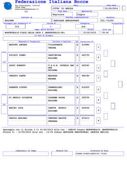 Sorteggio - Federazione Italiana Bocce