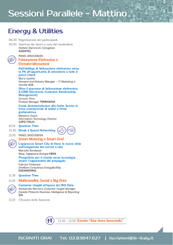 Sessioni Parallele - Mattino - Information Technology Forum