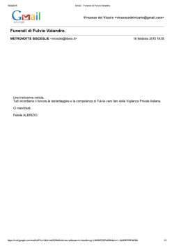 metronotte bisceglie Funerali di Fulvio Valandro