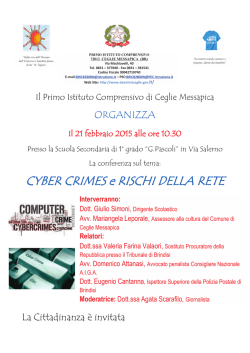 CYBER CRIMES e RISCHI DELLA RETE