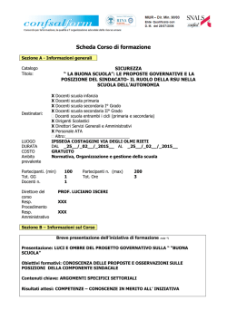 Scheda Corso - Snals Rieti